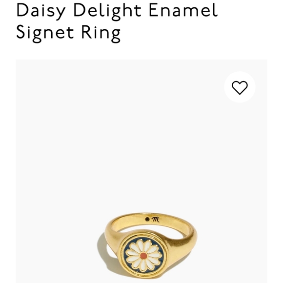 Madewell Jewelry - Madewell Daisy Delight Enamel Signet Ring